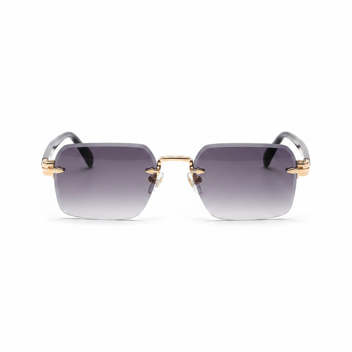 MONARQUE Rimless Sunglasses - Gold Details