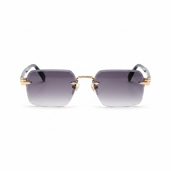 MONARQUE Rimless Sunglasses - Gold Details