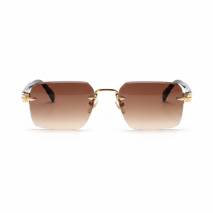 Monarque rimless sunglasses white background