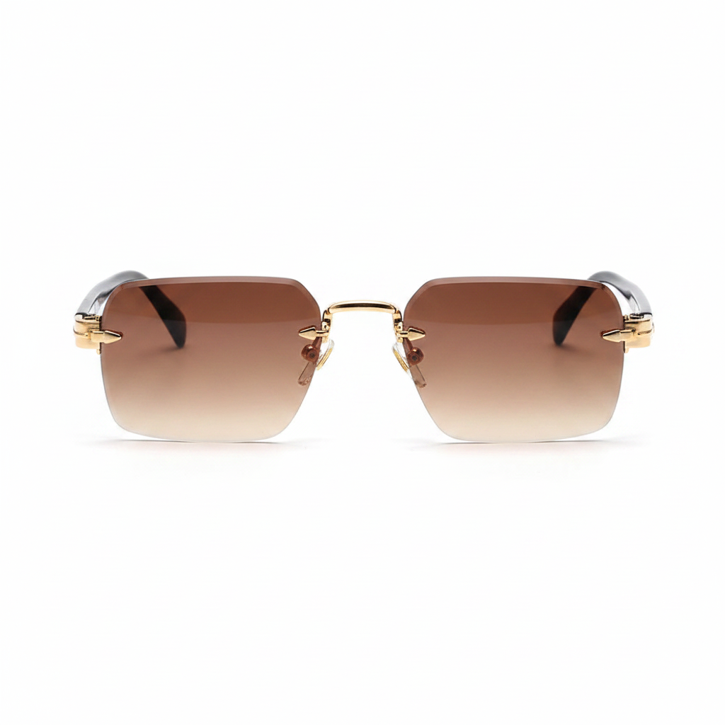 Monarque rimless sunglasses white background