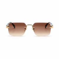 Monarque rimless sunglasses white background