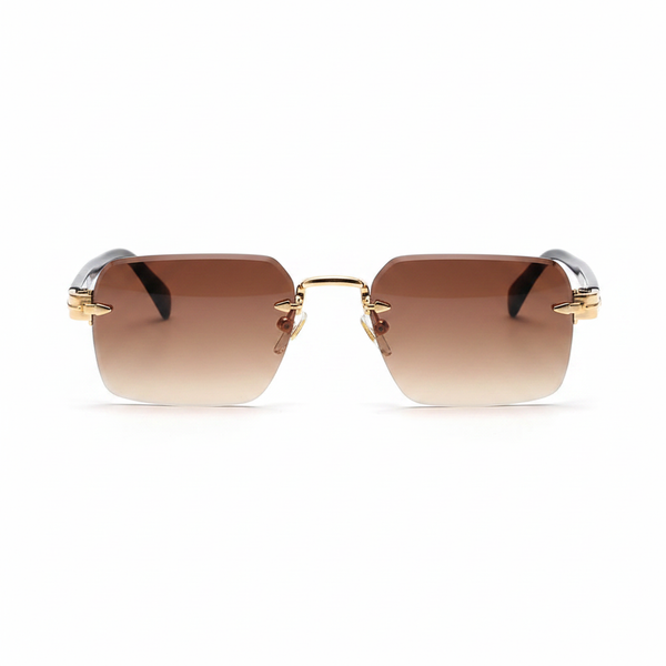 Monarque rimless sunglasses white background